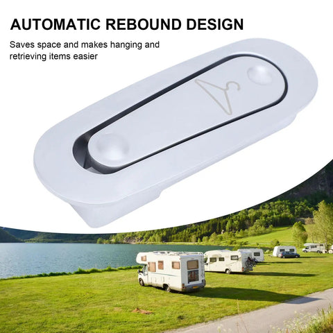 Rock Solid Heavy Duty Folding Coat Hooks Black Aluminum Wall Hangers For Bathrooms And Bedrooms showing automatic rebound design.
