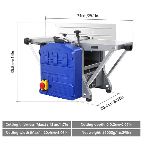 Heavy Duty Benchtop Wood Planer Thickness Machine 1250 Watt Motor 29 Inch Worktable Planes Like A Dream Zero Sweat Operation Tames Tough Boards For Serious Shop Work Any Weekend