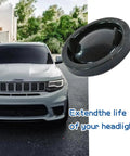 Headlight Dust Cover Cap For Jeep Grand Cherokee WK 2017 2022 Replacement Rubber Seal Protect Headlamp Housing Waterproof Debris Shield