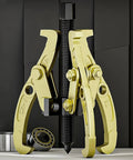 Kickass Small Gear Puller And Bearing Extractor Tool with dual jaws, designed for smooth pulley extraction, carbon steel construction.