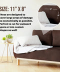 XL Tan Suede Self Adhesive Upholstery Patch Instant Fix For Couches Car Seats Bags And More Great For Leather Velvet And Fabric Scrapes Easy DIY Patch Repair For Home And Auto shown on brown couch with white cushion