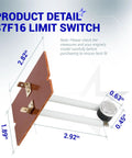 87F16 Furnace Primary Limit Switch with dimensions and safety control details for Lennox furnaces