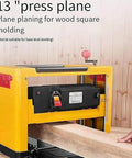 Rock Solid Bench Top Thickness Planer Delivering Beasty 2000W Power For Killer Smooth Cuts And Fast Wood Stock Reduction, 13-inch model.