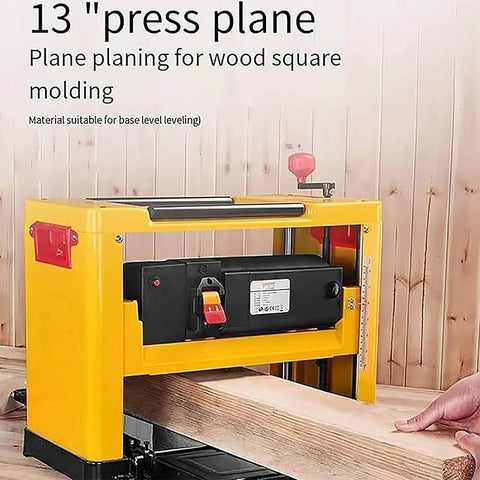 Rock Solid Bench Top Thickness Planer Delivering Beasty 2000W Power For Killer Smooth Cuts And Fast Wood Stock Reduction, 13-inch model.