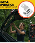 Woman installing 6 Pack Rear Window Defroster Replacement Tabs For Back Glass Defogger Repair Kit Universal Fit Cars