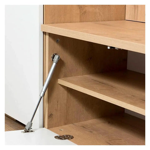 2 Pack Concealed Hinge Set For Cabinets And Bookcases 180 Degree Folding Hidden Hinge installed in wooden cabinet
