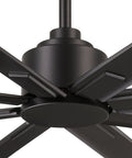 Close-up of the Xtreme H2O 65 Inch Outdoor Ceiling Fan With DC Motor In Coal Finish, showing blades and central housing.