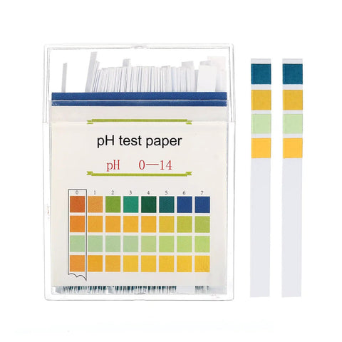 pH Test Strips 0 To 14, 100 Indicator Papers Litmus Tester For Water Food Soil Alkaline Acid Testing Kit with color chart