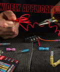 Heat Shrink Spade Connectors Kit 300 Pieces AWG 22 10 Electrical Wire Connectors for Watercraft Electronics and Automotive Use