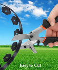 Cutting 2 Inch Tall Landscape Edging Kit With 20 Ft Coil And 20 Spikes For Lawn Garden Borders Durable Black Plastic Edging