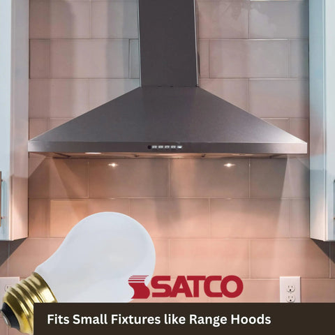 Shatterproof 40W A15 Light Bulbs Frosted 2700K Warm White 130V E26 Base Built For Tight Spaces Like Range Hoods 6 Pack