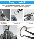 Installation of 46mm External Circlips OD 304 Stainless Steel C Clip Retaining Rings using snap ring pliers.