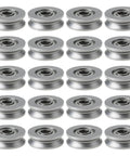 20 Pack V623ZZ V Groove Sealed Ball Bearings 12X3X4MM For CNC Routers And Linear Guide Tracks arranged in rows