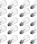 20 Pack S14 Replacement Light Bulbs For Outdoor Patio String Lights 11W 120V Warm 2200K Edison Bulbs With E26 Medium Base Waterproof And Rust Resistant Aluminum Base UL Listed