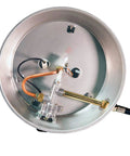 Interior components of LPC25 15000 To 25000 BTU Propane Convection Heater With 360 Degree Heating Radius, gray metal and copper tubing.