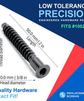 Beefy Universal Assembly Screws For Furniture Panels Compatible With 100214 Zinc Plated And 100219 Black Plated Parts shown