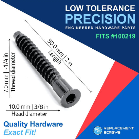 Beefy Universal Assembly Screws For Furniture Panels Compatible With 100214 Zinc Plated And 100219 Black Plated Parts shown