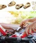 Two Pairs Pure Copper Battery Terminal Clips For Cars With Washers And Gaskets Positive And Negative Top Post Cable Connectors