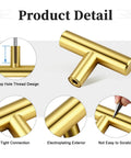 30 Pack Single Hole Cabinet Knobs In Brushed Gold Finish For DIYers In The Kitchen 2 Inch Overall Length Smooth Rounded Edge Cupboard Knobs