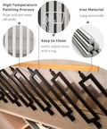 Rock Solid Adjustable Angle Stair Railing Bracket For Balusters And Spindles With Hella Tough Steel Build, black iron material.