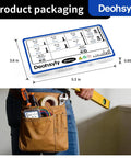 Labeled case of 381 Piece Machine Screws Nuts And Bolts Kit With Case DIY Ready For Quick Repairs And Projects, size dimensions shown.
