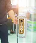 Push And Pull Door Sign Set Self Adhesive Durable Waterproof Vinyl Decals Black And Gold For Home Office Cafe Storefronts Glass Doors And Handles Easy Peel And Stick 7.8 Inch By 3.1 Inch push sign on glass door handle