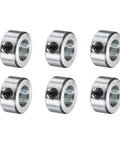 Six Pack Set Screw Shaft Collars With Hollow Design, 5/16 Inch Bore, 5/8 Inch Outside Diameter, Zinc Plated Carbon Steel