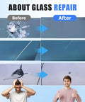Cracks Gone Universal Windshield Crack Repair Kit for Cars and Trucks, Before and After Results, All Weather Glass Repair Kit