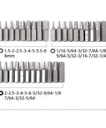 100 Piece Premium Security Screwdriver Bit Set With Torx Phillips Slotted Tri-Wing And Hex Keys Made From Heavy Duty Chrome Vanadium For Tough Home Or Auto Repair Jobs That Need Real Grit To Get Done, assorted bits with size labels