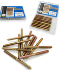 12 Pack 1/4 20 X 3 Inch Hanger Bolts For Furniture, Double Ended Wood Dowel Screws, Carbon Steel With Galvanized Finish