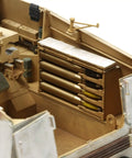 Interior view of Beefy 1/35 Nashhorn Heavy Tank Destroyer Kit with detailed fighting compartment and ammunition storage.