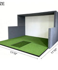 Modular Golf Simulator Enclosure With Premium Panel Wall System For Indoor Cages Impact Screen And Turf Flooring 11 ft 10 in