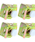 Solid Steel Adjustable Furniture Leg Levelers Set 10 Pieces Heavy Duty Feet for Tables with Golden Base and Anti Shake Floor Protectors
