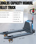 Solid Electric Pallet Jack With 3300 Lbs Capacity And Removable Lithium Battery For Heavy Lifting On Forks Plus Smooth Docks Factory Ride in warehouse.