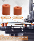 3D Printer Heatbed Leveling Kit With Silicone Bed Mounts And Anti Rust Springs showing high and short columns, CR-10 and Ender 3 compatible