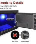 Built Tough Steel Safe Box With Sensor Light And Lock For Home Or Office, Hidden Wall Or Cabinet Mount, 0.8 Cubic Feet Security Safe