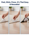 16 Piece Rug Corner Grippers No Slip Rug Pads For Hardwood And Tile Non Slip Carpet Adhesive Tape For Area Rugs demonstration