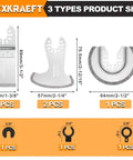 EXKRAFT diamond oscillating tool blade set diagram: 2×89mm grout blades, 2×57mm curved blades, 1×64mm diamond pad.