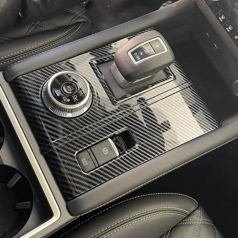 Center Console Frame Cover Gear Shift Panel Trim With Carbon Fiber Look For 2022 2023 2024 Mitsubishi Outlander Left Hand Drive
