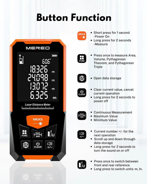 Hella Precise Green Laser Measure With 328 Foot Range And Integrated Electronic Level That Hits Distance Markings Dead On Every Time For Fast Reliable Construction And Diy Projects
