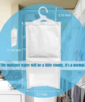 Hanging bag 6 Pack Moisture Absorber And Odor Eliminator Hanging Bags For Closets, Charcoal Activated Carbon Dehumidifier With Calcium Chloride.