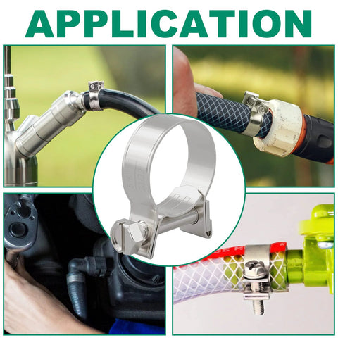 OURU 52-piece stainless steel fuel line clamps kit, 10 sizes, 7–18 mm, automotive use