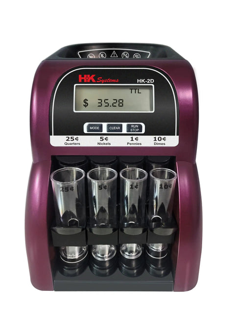 Digital USD Coin Counter And Sorter With LCD Display No Jam Sorting Uber Fast 260 Coins Per Minute Big 400 Coin Hopper view