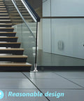Adjustable Glass Clamp Bracket For Stainless Steel Shelf Holder Railing on modern glass stair railing setup
