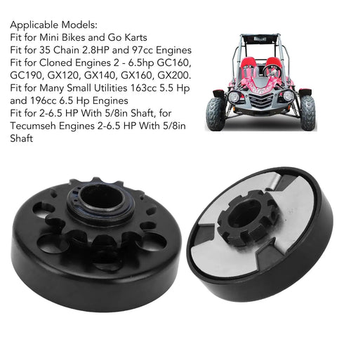 Badass 13 Tooth Centrifugal Clutch For Go Karts And Mini Bikes Built Tough 2300 Rpm Engagement One Inch Sprocket Hub close-up view