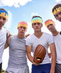Group of athletes wearing Ice Cream Drip Baseball Headband For Teens And Adults Elastic Polyester Sweatband In Multi Color