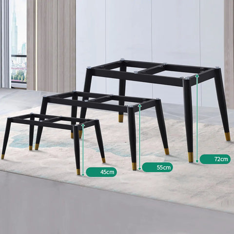 Heavy-Hitter Steel Desk Legs With Rock-Solid Adjustable Frame And Slick Industrial Finish For Diy Workstations And Dining Tables, three height options 45cm, 55cm, 72cm.