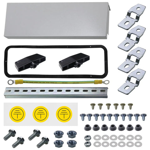 Parts of Rugged Outdoor Electrical Enclosure 20x20x6 Inch, NEMA 4 Waterproof Dustproof IP65 Cold-Rolled Carbon Steel Hinged Box