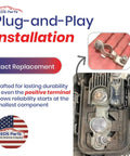 Exact OE Replacement Positive Battery Terminal Post Clamp for Hyundai Kia and Genesis with plug-and-play installation