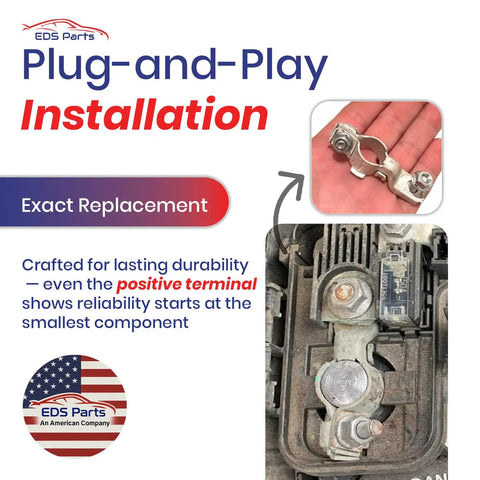 Exact OE Replacement Positive Battery Terminal Post Clamp for Hyundai Kia and Genesis with plug-and-play installation